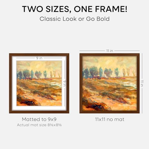 11x11 Brown Oak Picture Frame