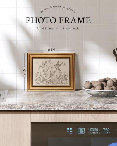 Vintage Gold Framed Wall Art for Living Room