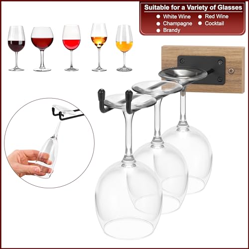 Wall Mounted Wine Glass Stemware Rack Set (2 Count)