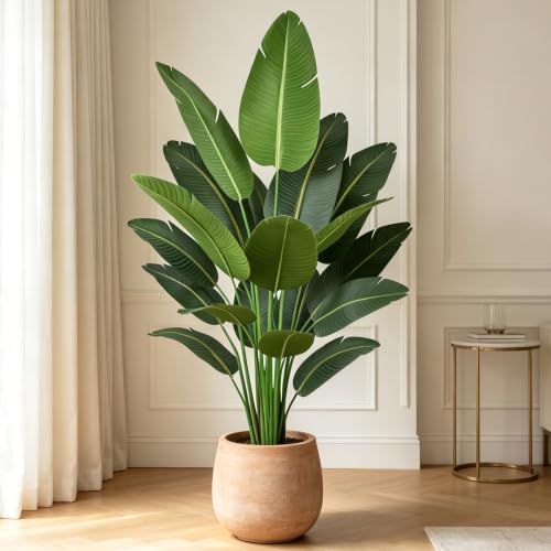 Artificial Bird of Paradise Tree 7FT 19 Thick Matte Texture Leaves