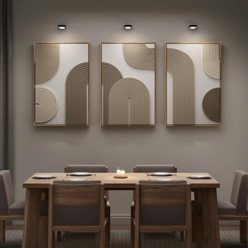 Large 3D Textured Framed Boho Neutral Abstract Wall Art (3 Count)