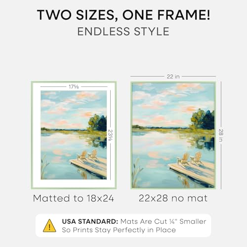 22x28 Green Poster Frame