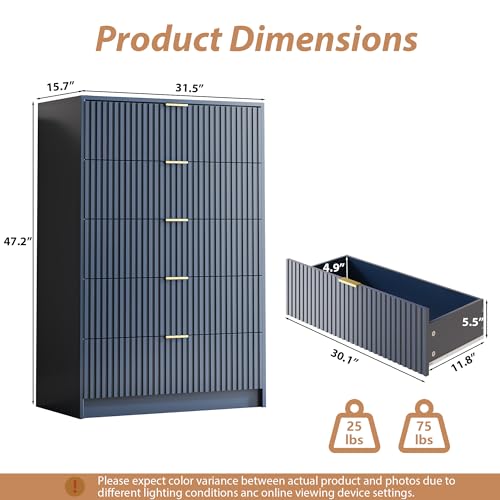 5 Drawer Dresser for Bedroom