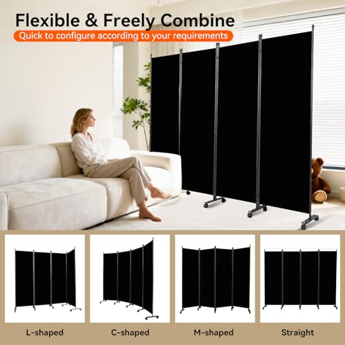 88" W 4 Panel Room Divider