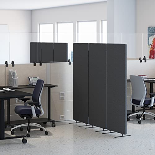 Stand Up Desk Store ReFocus Freestanding Noise Reducing Acoustic Room Wall Divider Office Partition