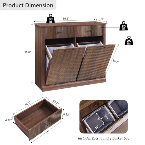 Double Tilt Out Trash Cabinet