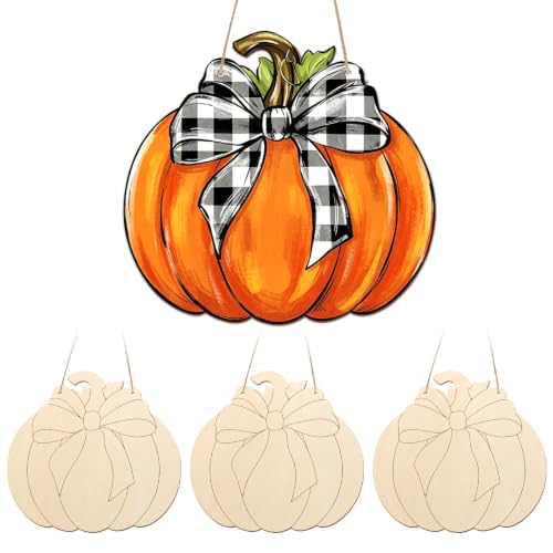 Unfinished Fall Wreaths Wood Crafts to Paint Set of 3 (3 Count)