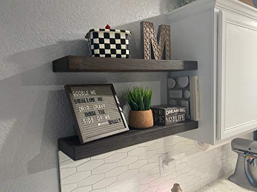 x2 24 inch Wooden Floating Shelves for Wall (2 Count)