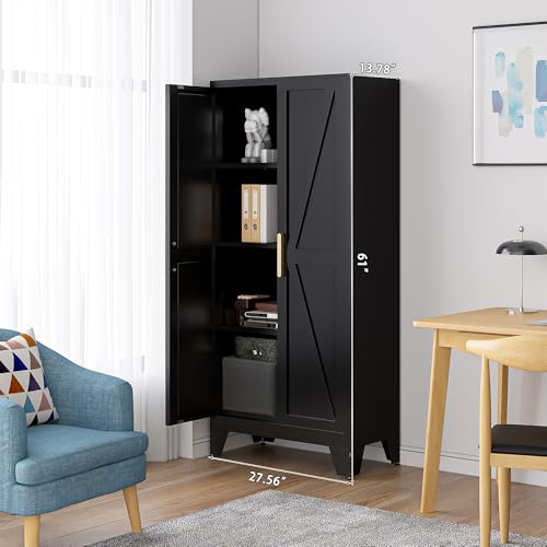 61" Tall Farmhouse Metal Pantry Cabinet