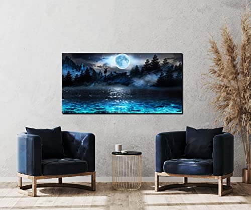 Moon Sea Ocean Wall