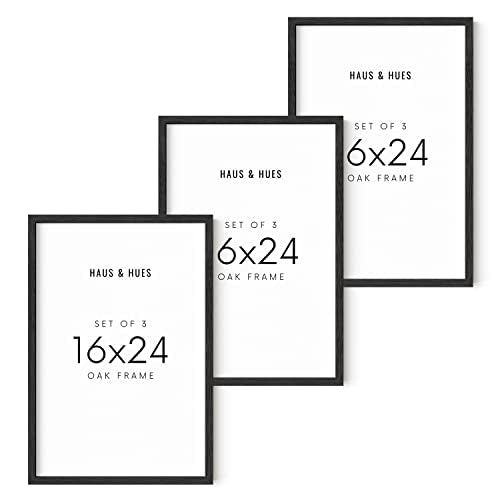 16x24 Black Oak Frame Set of 3 (3 Count)