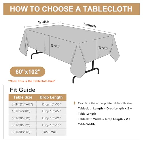 Rectangle Tablecloth for 6 Foot Tables