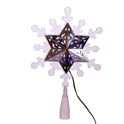 Kurt Adler JEL0306 Rotating Snowflake Treetop