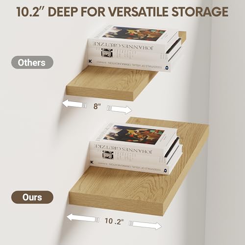 10 in Deep Floating Shelves 16” Set of 2 (2 Count)