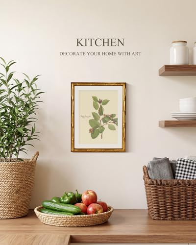 Gold Framed Bamboo Wall Art