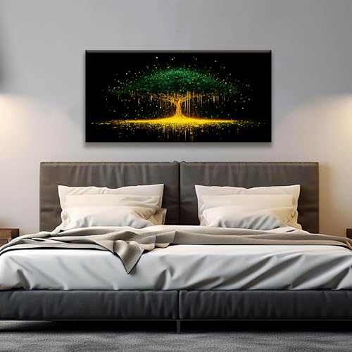 Canvas Art Wall Decor Print Modern Abstract Tree Wall Art For Bedroom Modern Tree Black And Gold Wall Art Home Wall Decorations Landscape Paintings Pictures Artwork Aesthetic 20 X 40 In