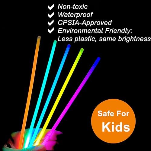 Glow Sticks Bulk 600 Pcs for New Year (600 Count)