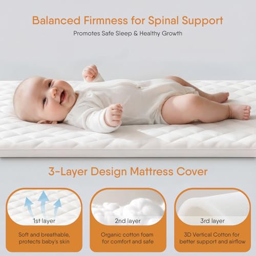 3-in-1 Baby Bassinet, Rocking Bassinet & Bedside Sleeper for Newborn Baby