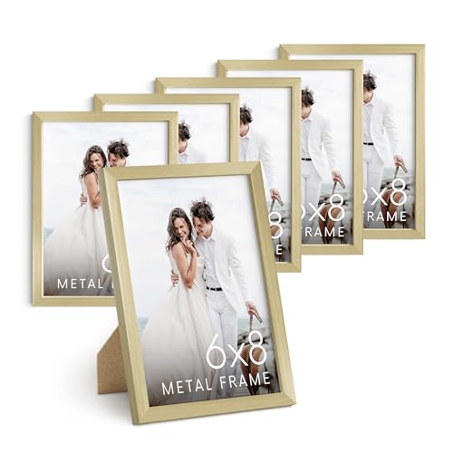 6x8 Gold Metal Picture Frames