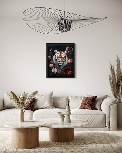 Tiger and Flower Poster Art Print