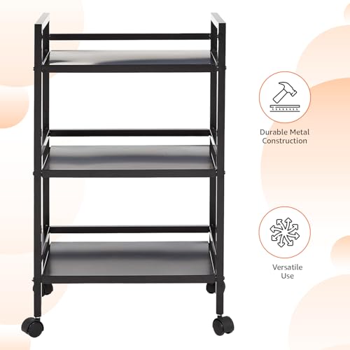 3 Tier Metal Rolling Utility Cart