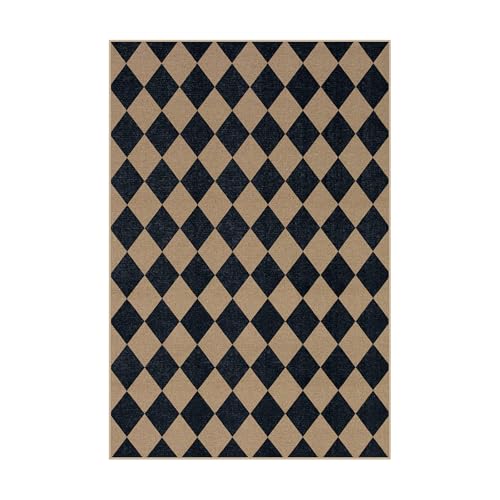 Checkered Easy Jute 6x9 Area Rugs