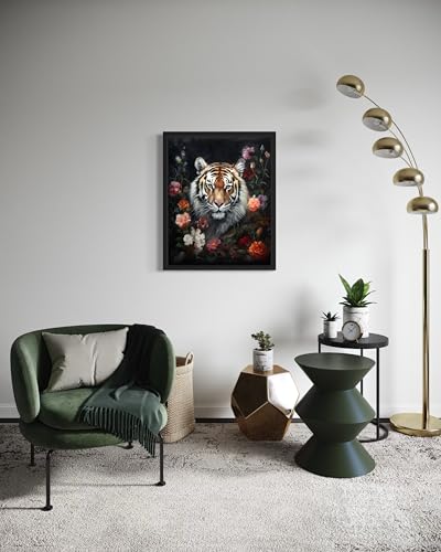 Tiger and Flower Poster Art Print