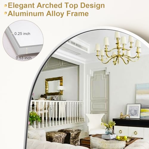 56"x21" Arched Full Length Mirror Floor Mirrors