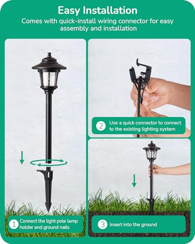 Low Voltage Landscape Lighting 12V 3W 120LM with Connectors 10Pack (10 Count)