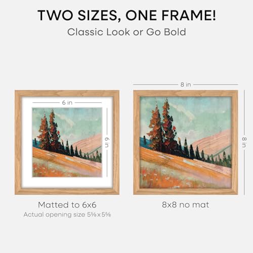 8x8 Natural Oak Picture Frame