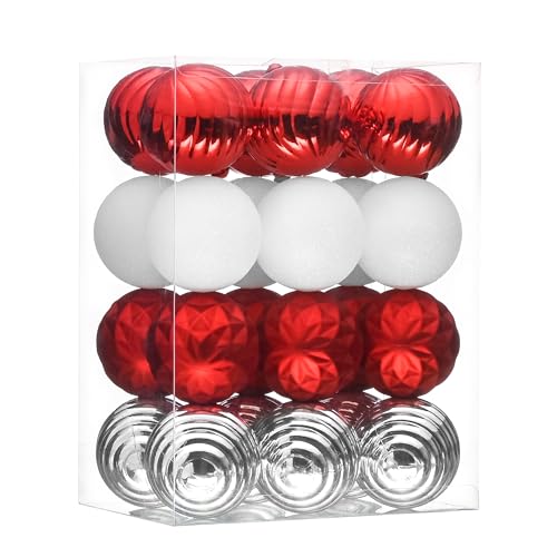 24ct Christmas Ornaments Tree Decorations Set 2.36 Inch (24 Count)