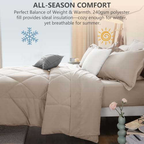 Queen Comforter Set 88"x88" Linen