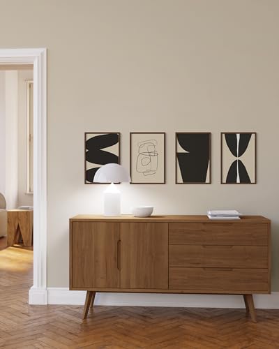 12x18 Walnut Oak Frame Set of 4