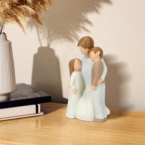 Mom and 2 Kids Figurines