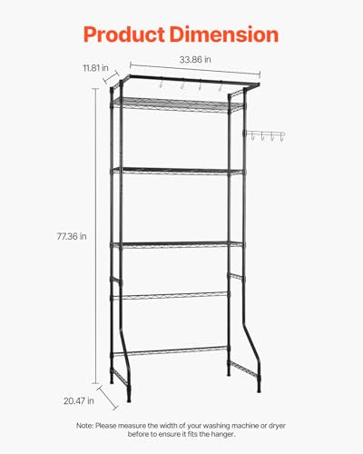 Over The Washer and Dryer Storage Shelf
