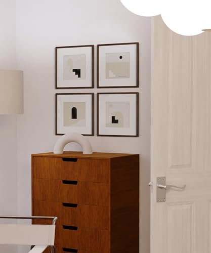 Walnut Oak Wood 12x12 Picture Frames (4 Count)