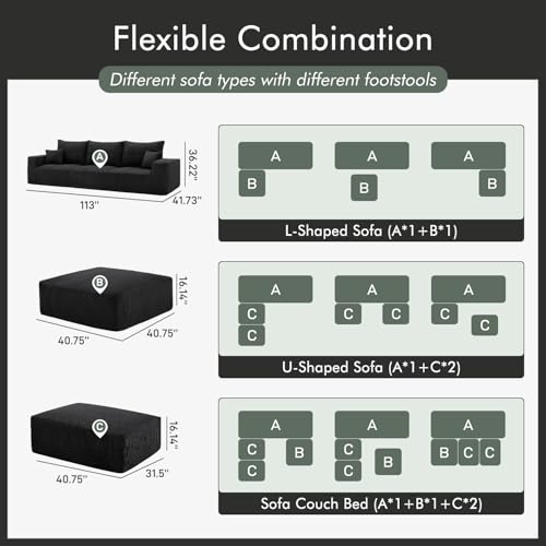 113" Modular Sectional Sofa 3