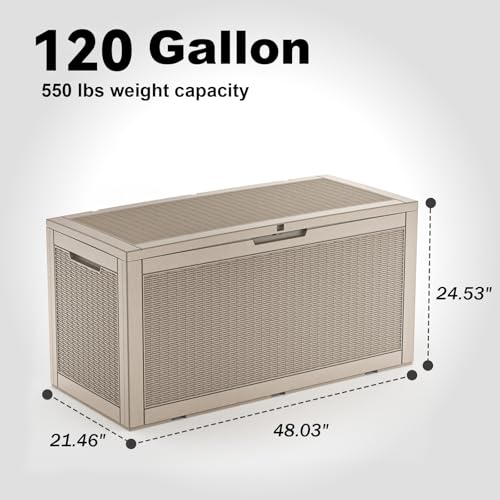 120 Gallon Resin Deck Box