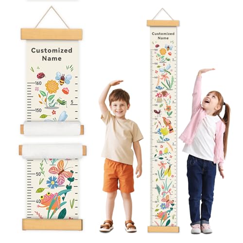 Personalized Name Growth Chart Wall Decor for Kids