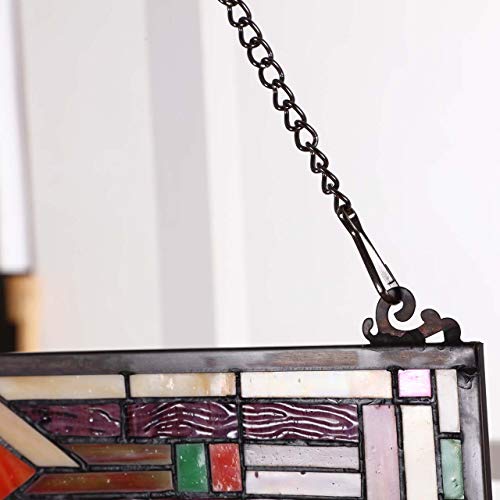 W10029 Mission Tiffany Style Stained Glass Window Panel