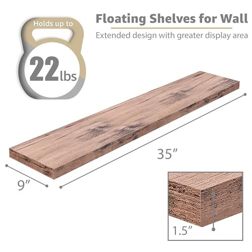 Floating Shelves for Wall Storage (2 Count)