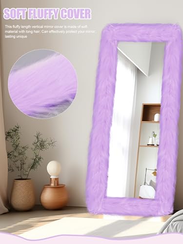 Full Length Mirror Cover 59 x 16 Inch Fluffy Universal