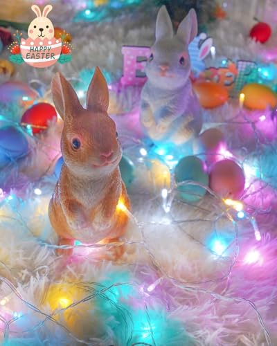 2 Pack 100 LED Easter Lights Battery Operated String Twinkle Fairy Lights (2 Count)