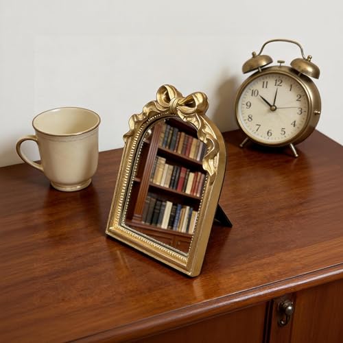 Vintage Carved Resin Desk Mirror