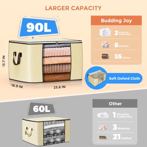 90L Large Storage Bags (6 Count)