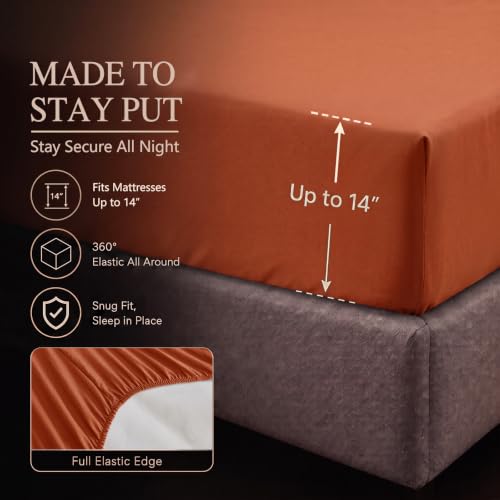 Queen Comforter Set Terracotta