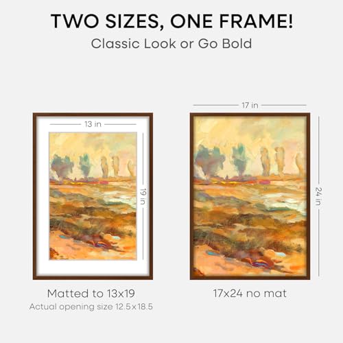 17x24 Brown Oak Picture Frame