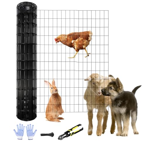 2 ft x 100 ft Black PVC Coated Welded Wire Fence