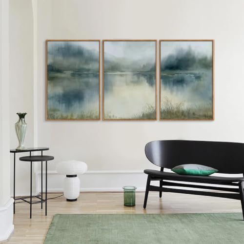 Large Abstract Nature Framed Canvas Wall Art