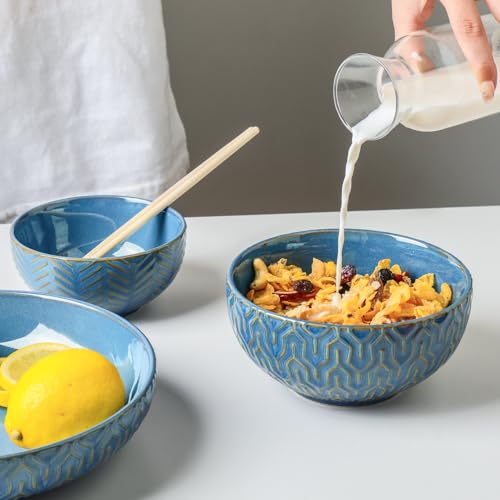 Sureasy Ceramic Cereal Bowls Set of 4 (4 Count)